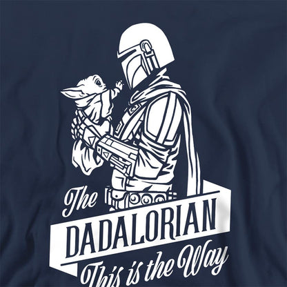 Navy - Side - Star Wars Unisex Adult Dadalorian Star Wars: The Mandalorian Fathers Day Sweatshirt