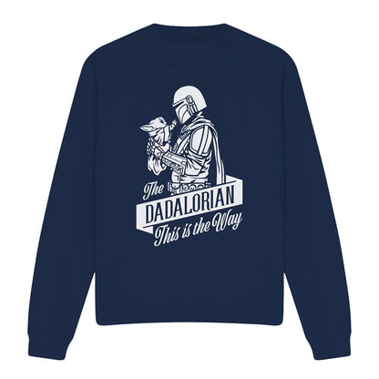 Navy - Front - Star Wars Unisex Adult Dadalorian Star Wars: The Mandalorian Fathers Day Sweatshirt