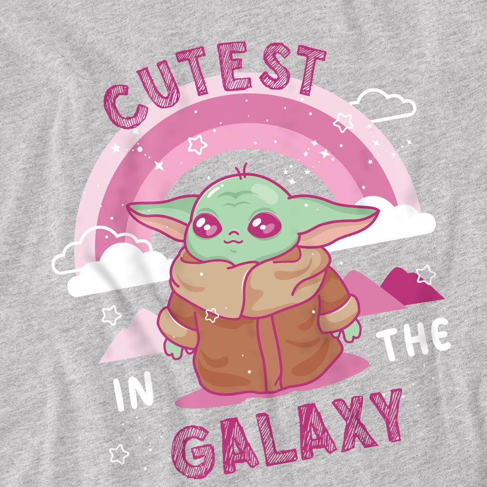 Athletic Heather - Side - Star Wars: The Mandalorian Mens Cutest In The Galaxy Grogu T-Shirt
