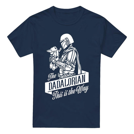 Navy - Front - Star Wars Mens Dadalorian Star Wars: The Mandalorian Fathers Day T-Shirt