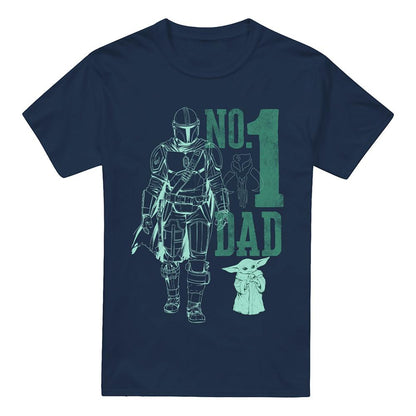 Navy - Front - Star Wars: The Mandalorian Mens No. 1 Dad Mando T-Shirt