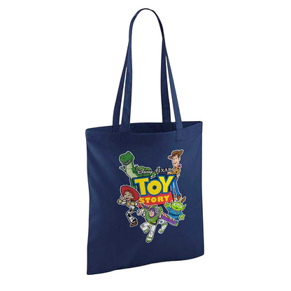 Navy - Back - Toy Story Characters Cut Out Tote Bag