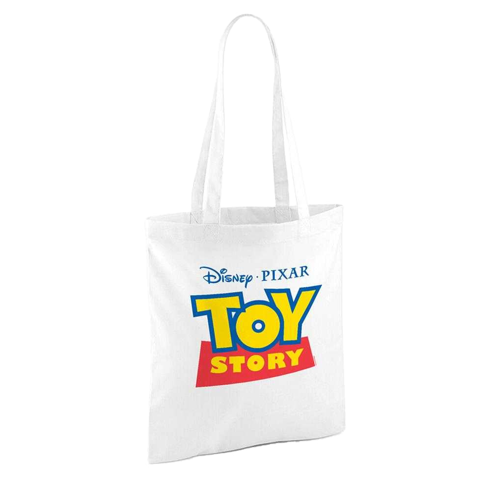 White - Back - Toy Story Classic Logo Reusable Tote Bag