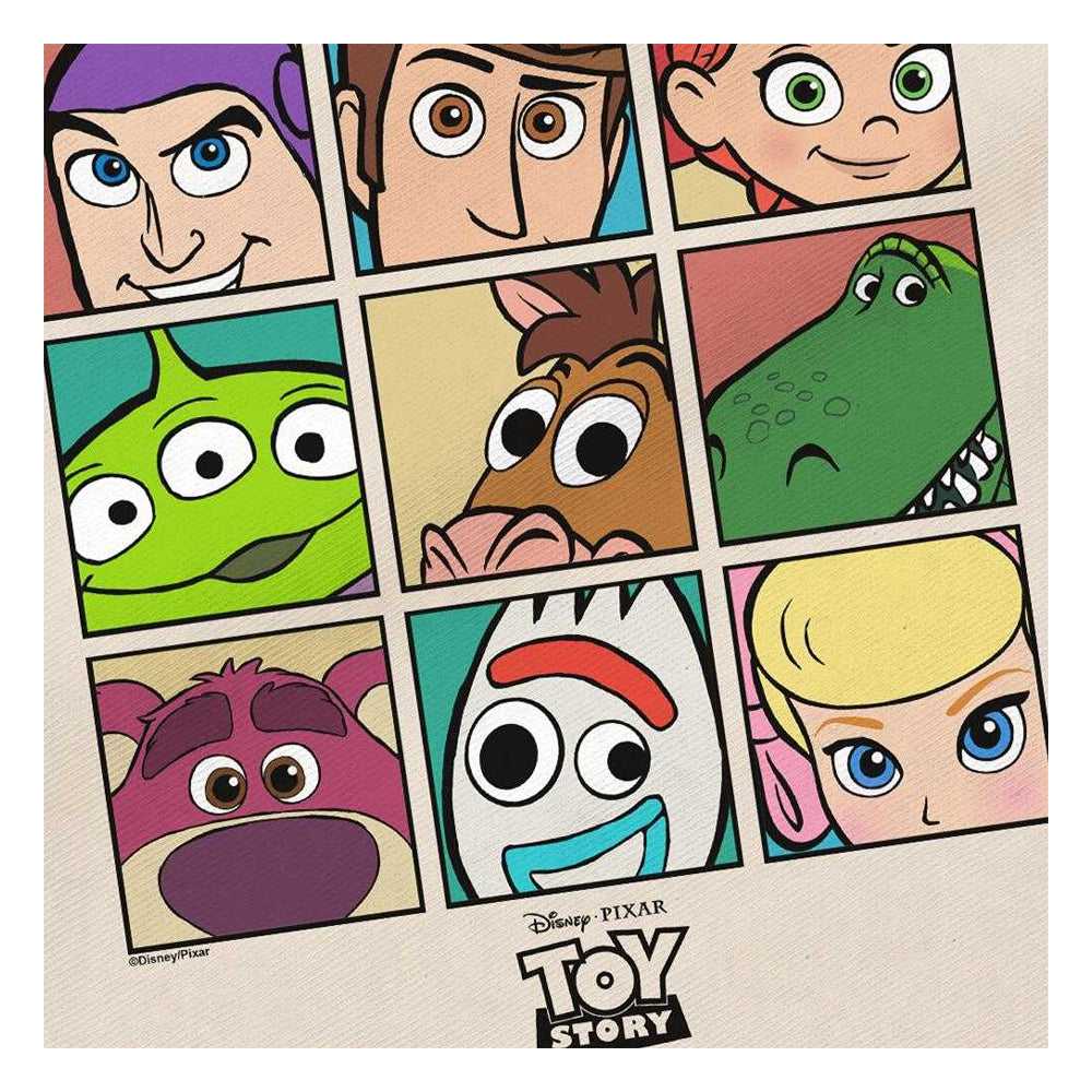 Natural - Side - Toy Story Character Grid Tote Bag
