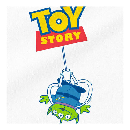 White - Side - Toy Story Claw Aliens Logo Tote Bag