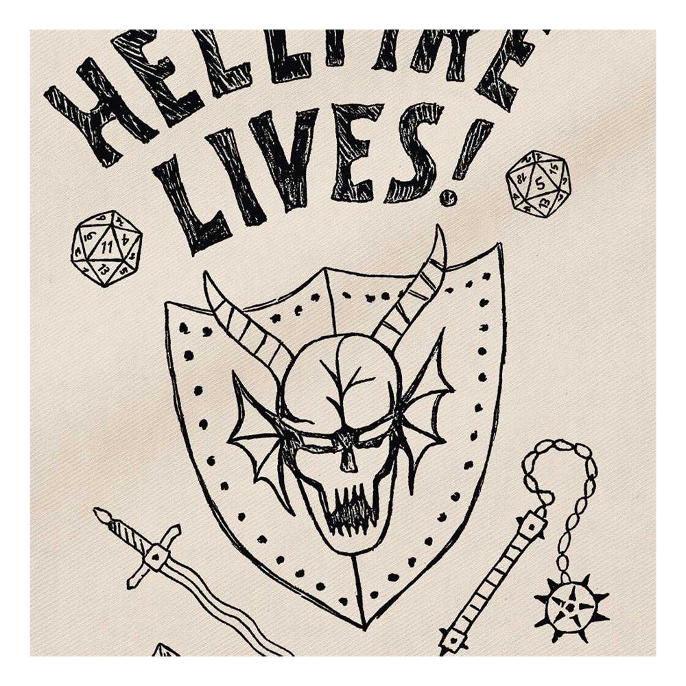 Natural - Side - Stranger Things Hellfire Graduation Tote Bag