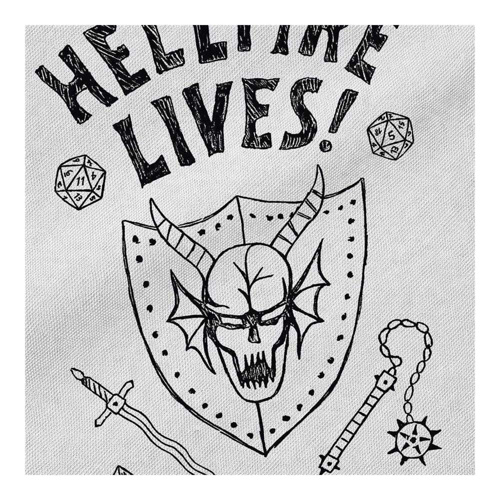 Silver - Side - Stranger Things Hellfire Graduation Tote Bag