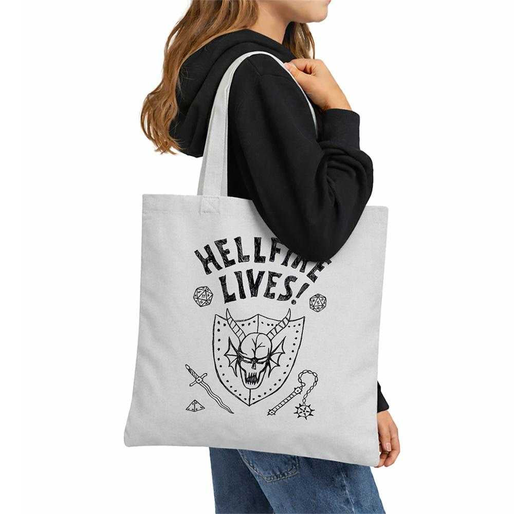Silver - Lifestyle - Stranger Things Hellfire Graduation Tote Bag