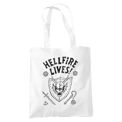 White - Front - Stranger Things Hellfire Graduation Tote Bag
