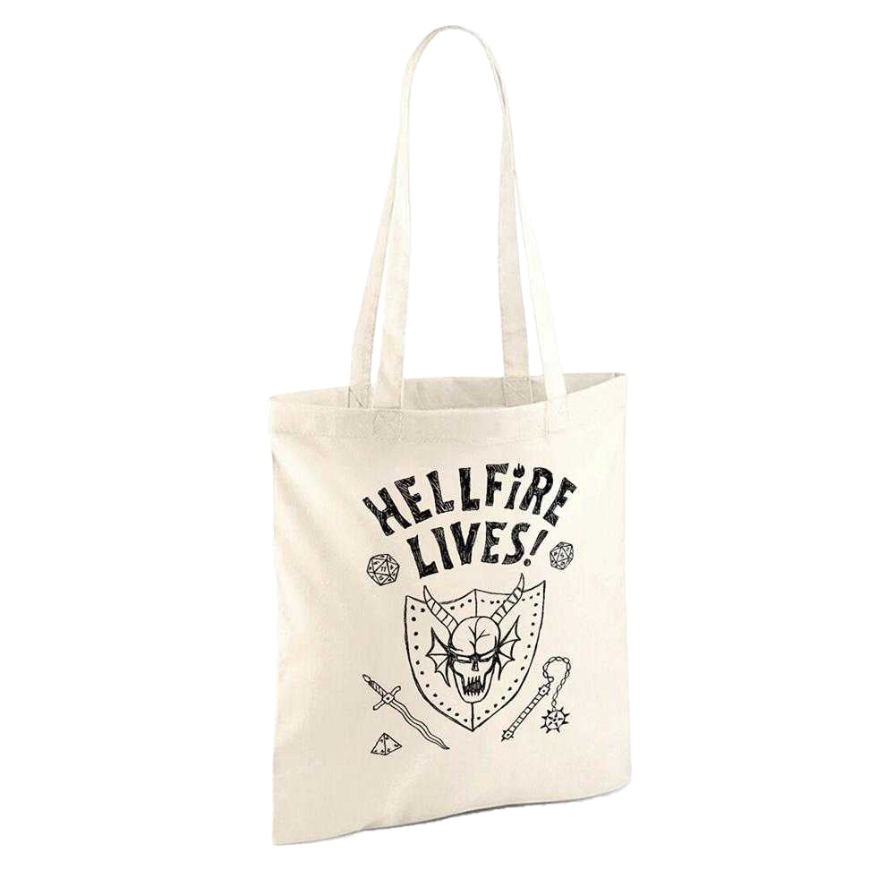 Natural - Back - Stranger Things Hellfire Graduation Tote Bag
