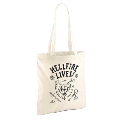 Natural - Back - Stranger Things Hellfire Graduation Tote Bag