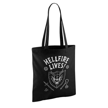 Black - Back - Stranger Things Hellfire Graduation Inverted Tote Bag