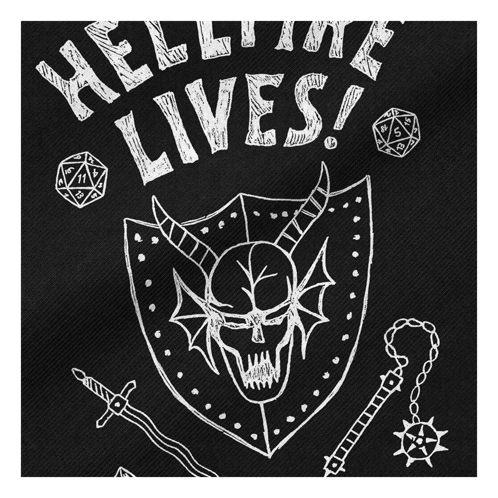 Black - Side - Stranger Things Hellfire Graduation Inverted Tote Bag