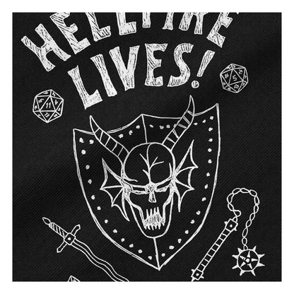 Black - Side - Stranger Things Hellfire Graduation Inverted Tote Bag