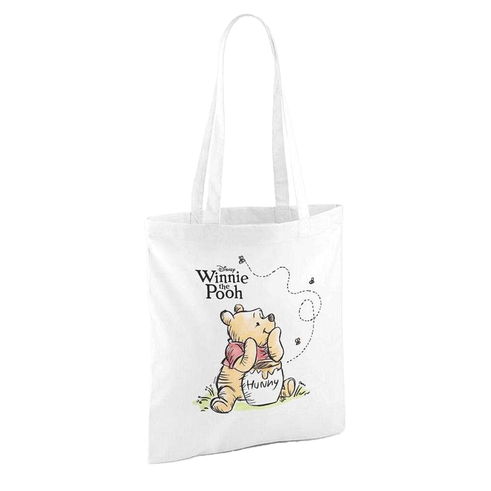 White - Back - Winnie the Pooh Hunny Poster Tote Bag