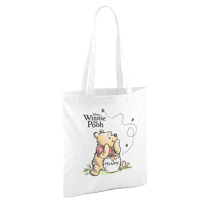 White - Back - Winnie the Pooh Hunny Poster Tote Bag