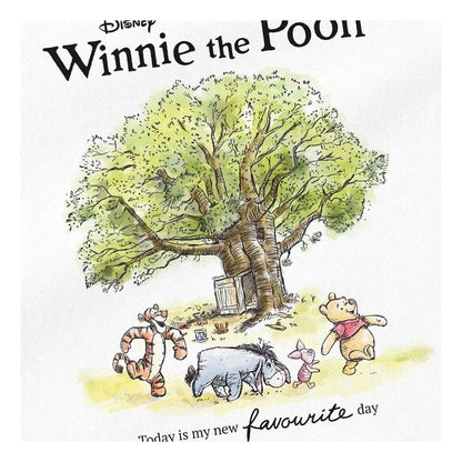 White - Side - Winnie the Pooh Today Is My New Favourite Day Poster Tote Bag