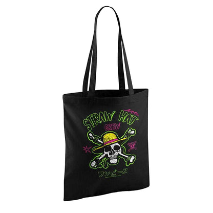 Black - Back - One Piece Skull And Cross Bones Sketch Tote Bag