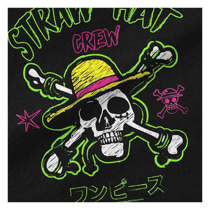 Black - Side - One Piece Skull And Cross Bones Sketch Tote Bag