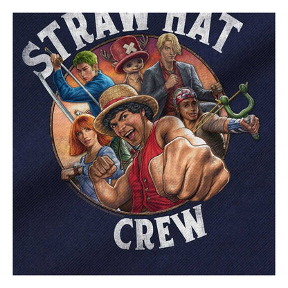 Navy - Side - One Piece Straw Hat Crew Tote Bag