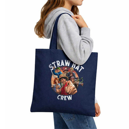 Navy - Lifestyle - One Piece Straw Hat Crew Tote Bag