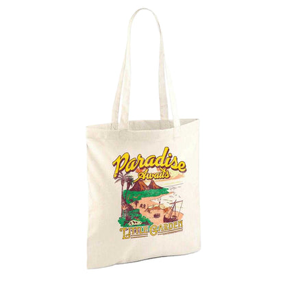 Natural - Back - One Piece Paradise Awaits Little Garden Tote Bag