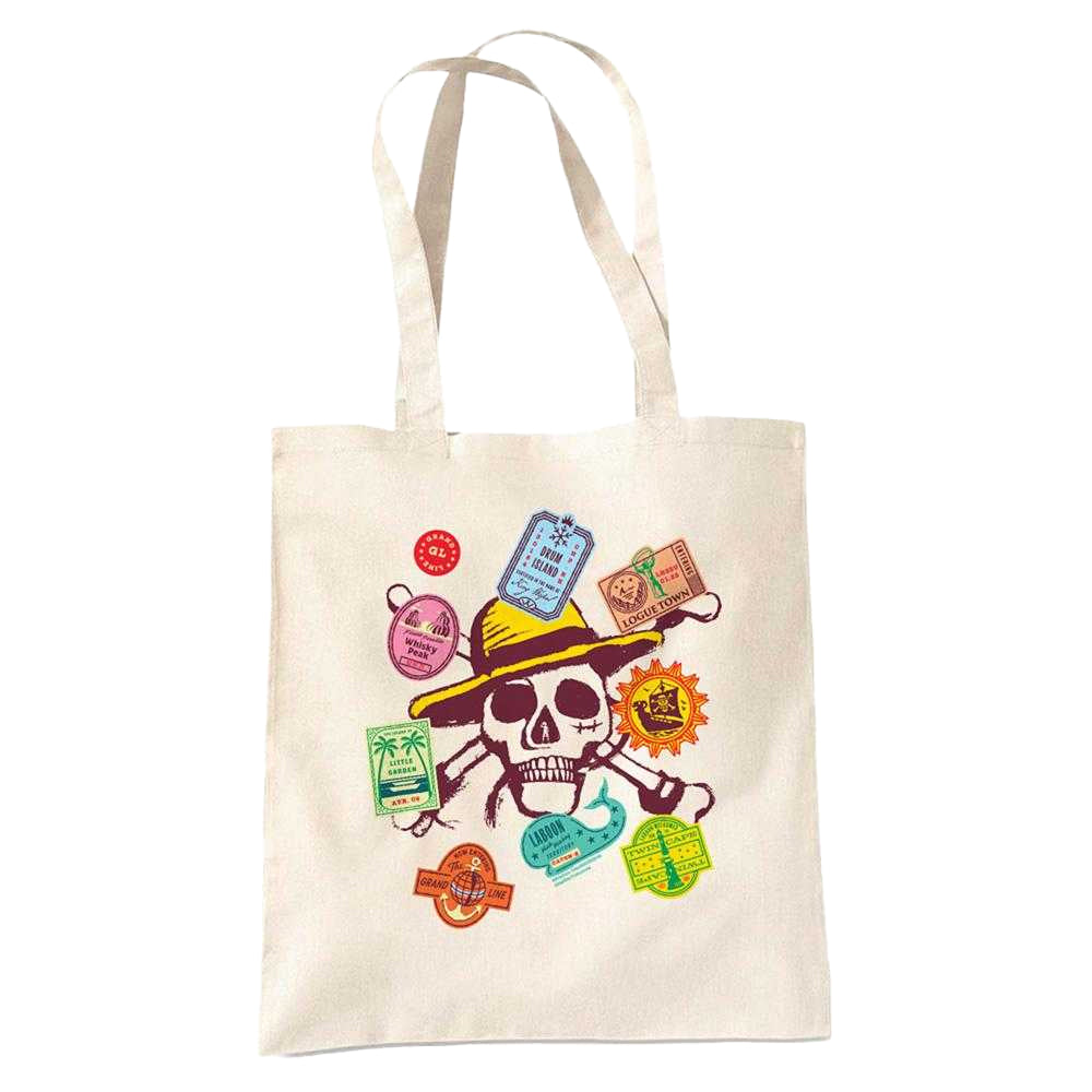 Natural - Front - One Piece Stickers Reusable Tote Bag