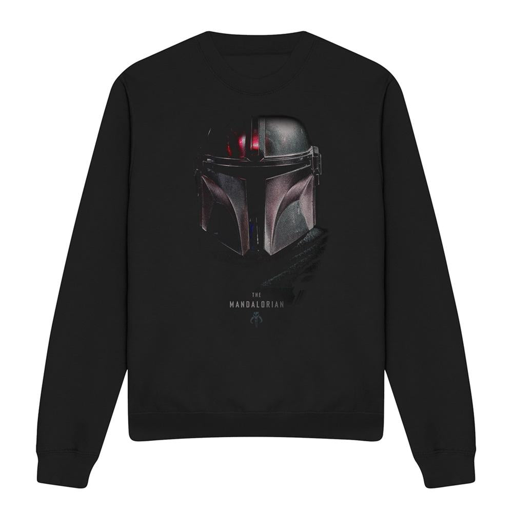 Black - Front - Star Wars: The Mandalorian Unisex Adult Shadow Sweatshirt