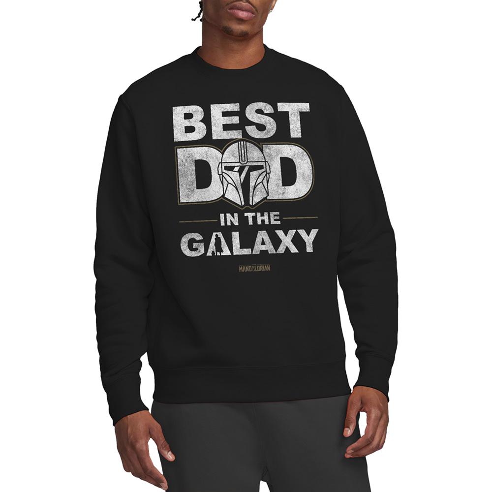 Black - Lifestyle - Star Wars: The Mandalorian Unisex Adult Best Dad In The Galaxy Sweatshirt