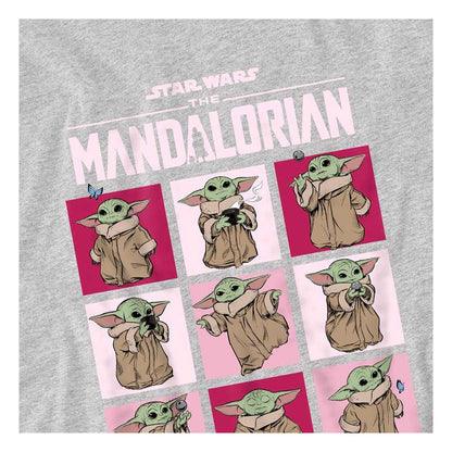Athletic Heather - Side - Star Wars: The Mandalorian Childrens-Kids Grogu Squares Sweatshirt