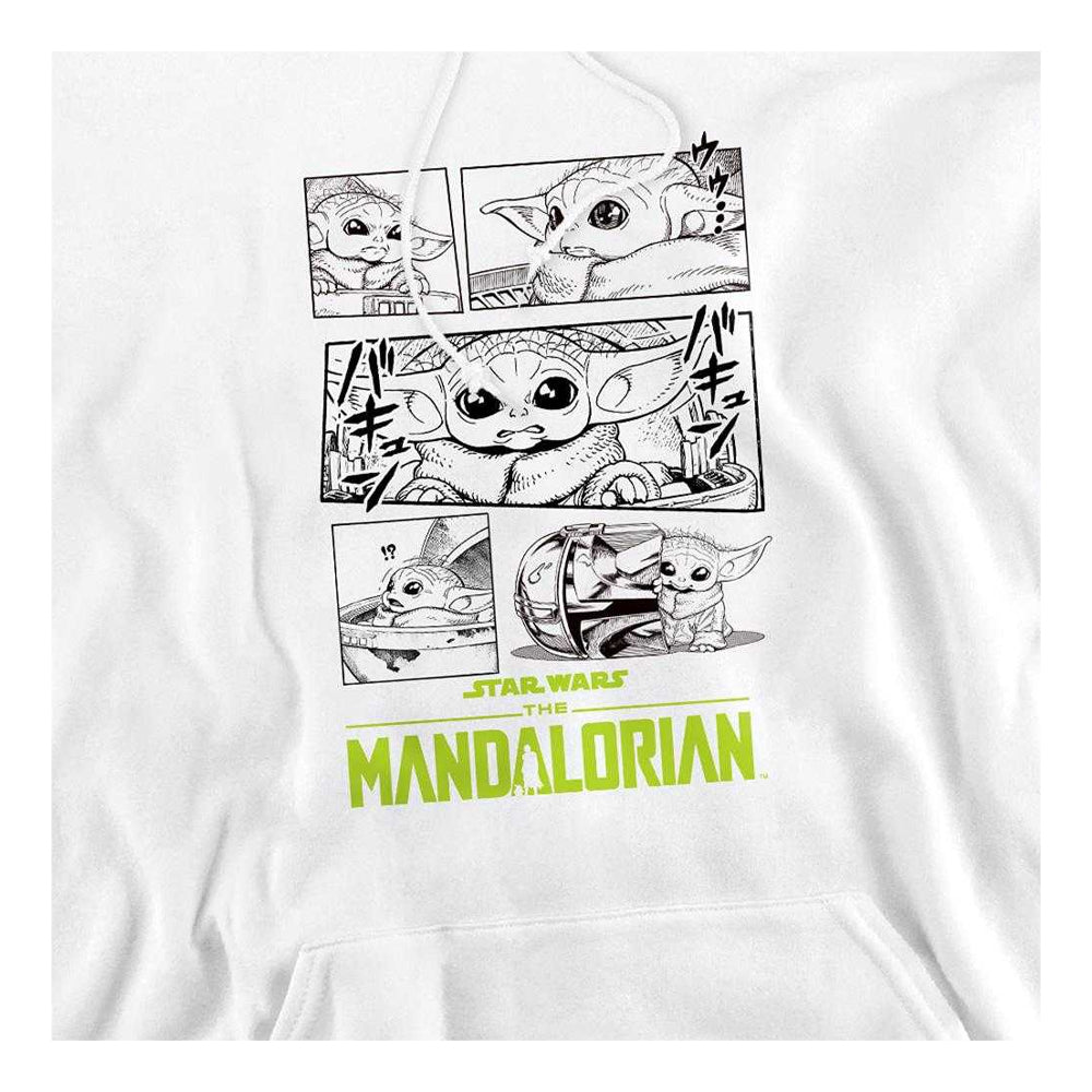White - Side - Star Wars: The Mandalorian Unisex Adult Grogu Manga Hoodie
