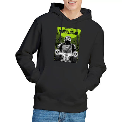 Black - Lifestyle - Star Wars: The Mandalorian Unisex Adult Razor Crest Poster Hoodie