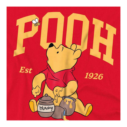 Red - Side - Winnie the Pooh Unisex Adult 1926 Collegic T-Shirt