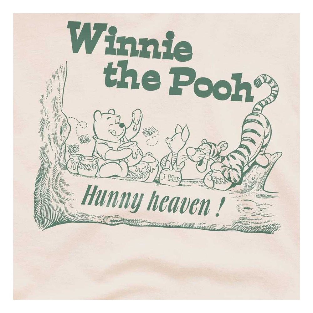 Natural - Side - Winnie the Pooh Unisex Adult Hunny Heaven Vintage T-Shirt