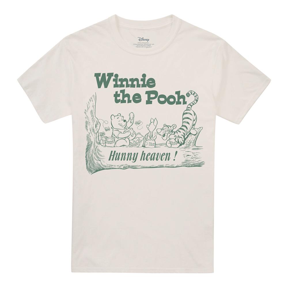 Natural - Front - Winnie the Pooh Unisex Adult Hunny Heaven Vintage T-Shirt