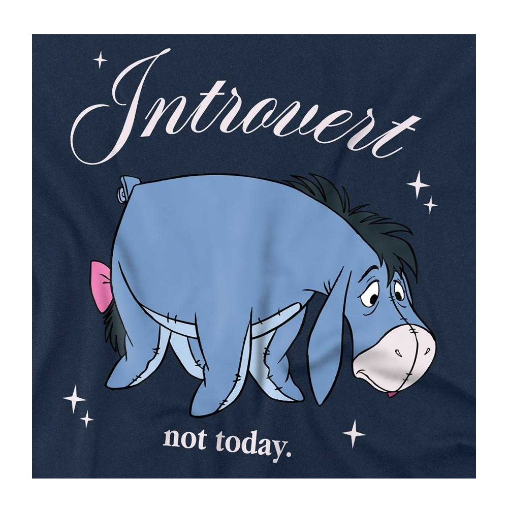 Deep Navy - Side - Winnie the Pooh Unisex Adult Introvert Eeyore T-Shirt