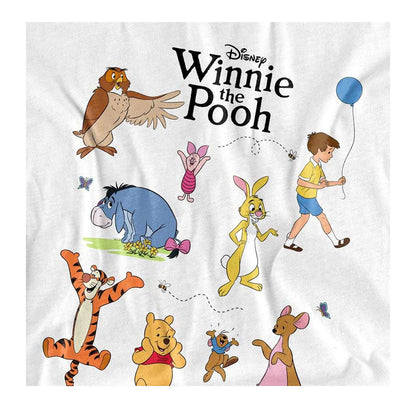 White - Side - Winnie the Pooh Unisex Adult Characters T-Shirt