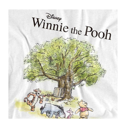 White - Side - Winnie the Pooh Unisex Adult Today Is My New Favourite Day Poster T-Shirt