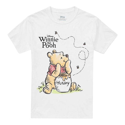 White - Front - Winnie the Pooh Unisex Adult Hunny Poster T-Shirt