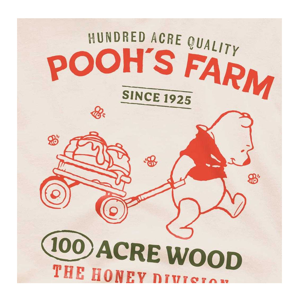 Natural - Side - Winnie the Pooh Unisex Adult Pooh´S Farm Poster T-Shirt