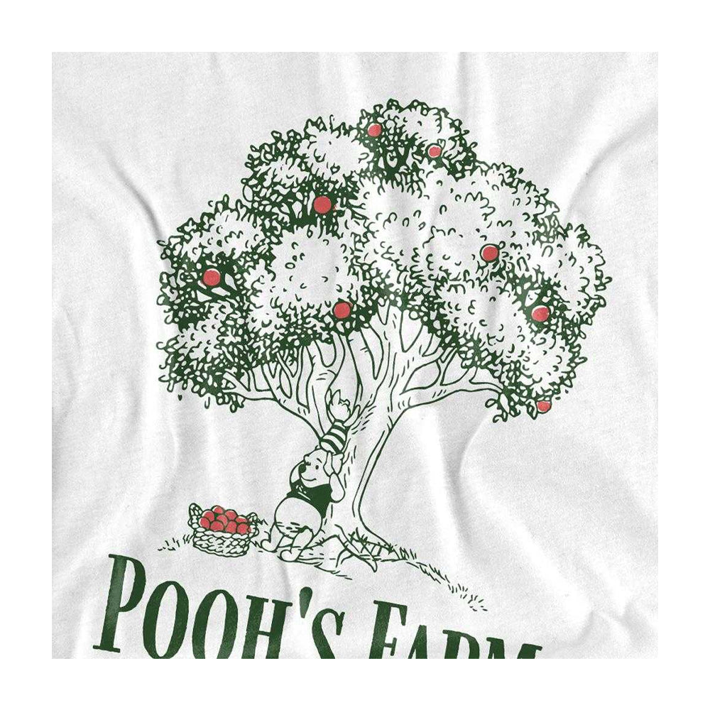 White - Side - Winnie the Pooh Unisex Adult Pooh´S Farm Tree T-Shirt