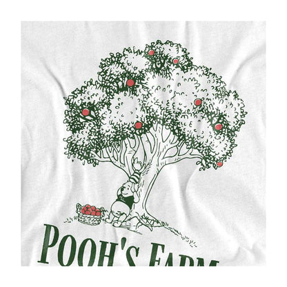 White - Side - Winnie the Pooh Unisex Adult Pooh´S Farm Tree T-Shirt