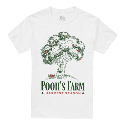 White - Front - Winnie the Pooh Unisex Adult Pooh´S Farm Tree T-Shirt