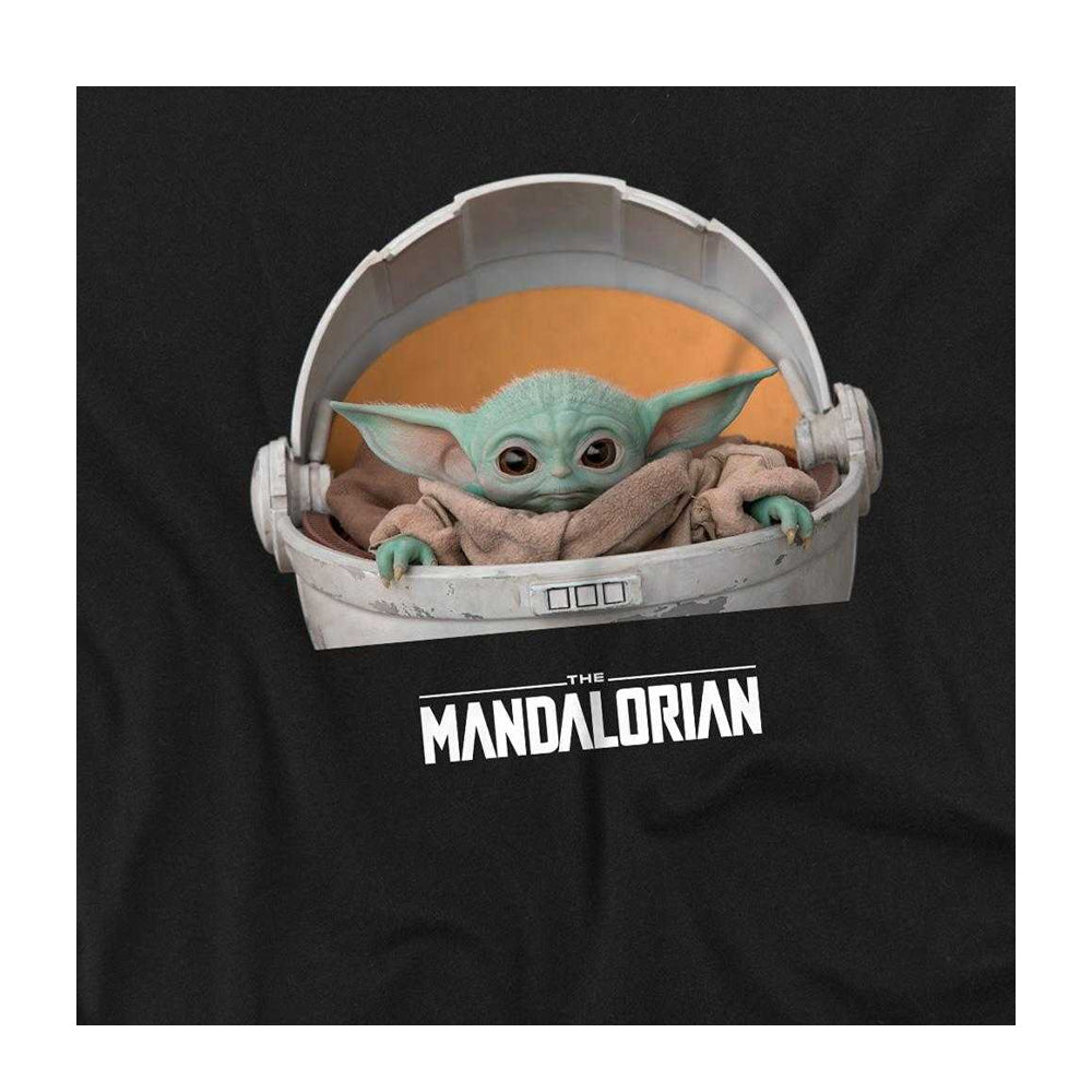 Black - Side - Star Wars The Mandalorian Unisex Adult Grogu Baby Carriage T-Shirt