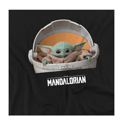 Black - Side - Star Wars The Mandalorian Unisex Adult Grogu Baby Carriage T-Shirt