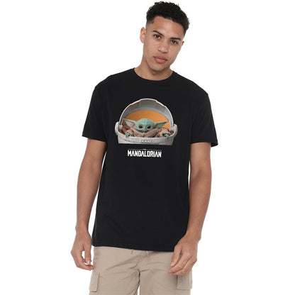 Black - Lifestyle - Star Wars The Mandalorian Unisex Adult Grogu Baby Carriage T-Shirt