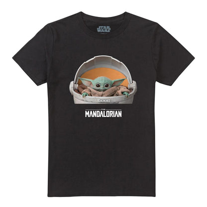 Black - Front - Star Wars The Mandalorian Unisex Adult Grogu Baby Carriage T-Shirt