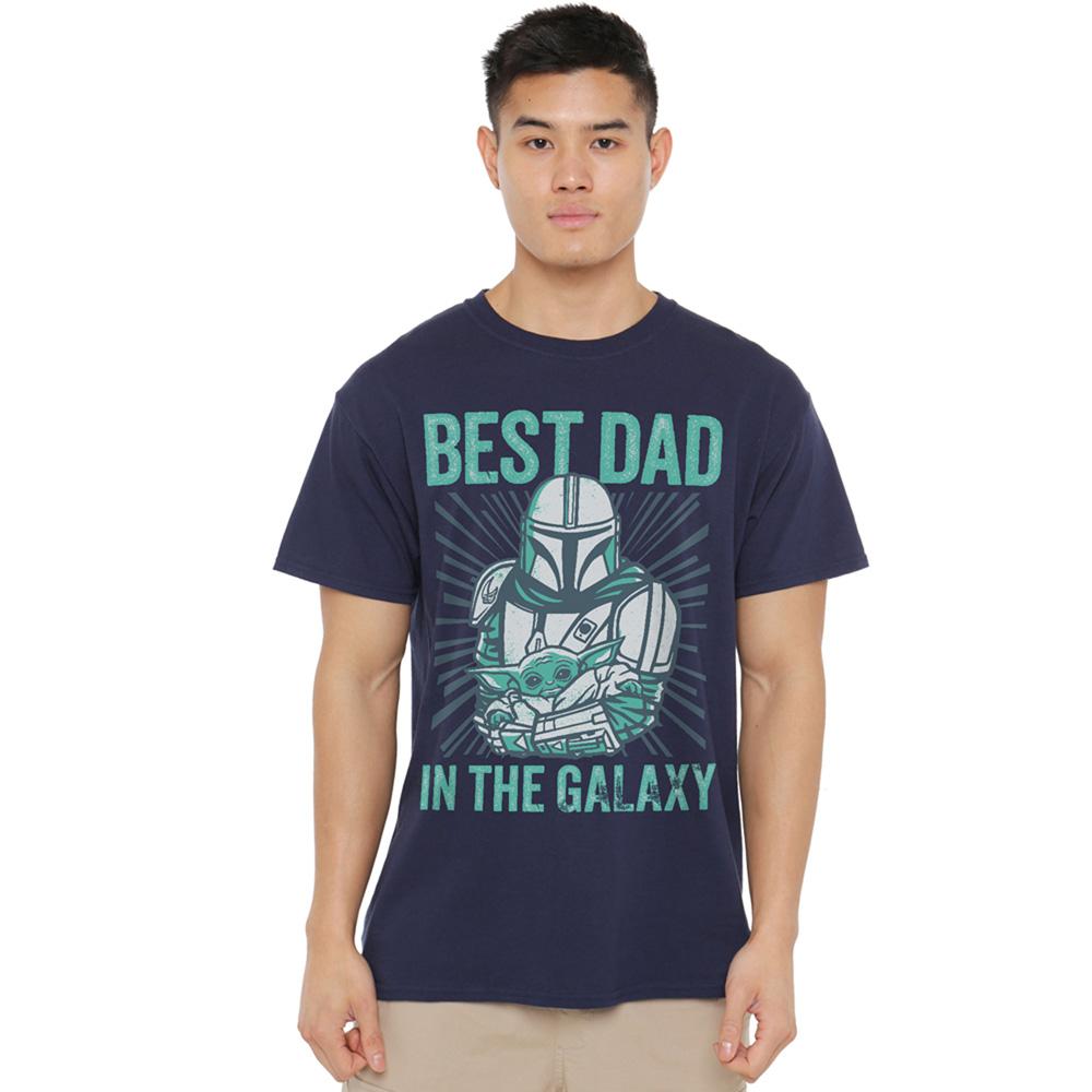 Navy - Lifestyle - Star Wars The Mandalorian Unisex Adult Best Dad In The Galaxy T-Shirt