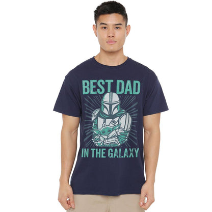 Navy - Lifestyle - Star Wars The Mandalorian Unisex Adult Best Dad In The Galaxy T-Shirt