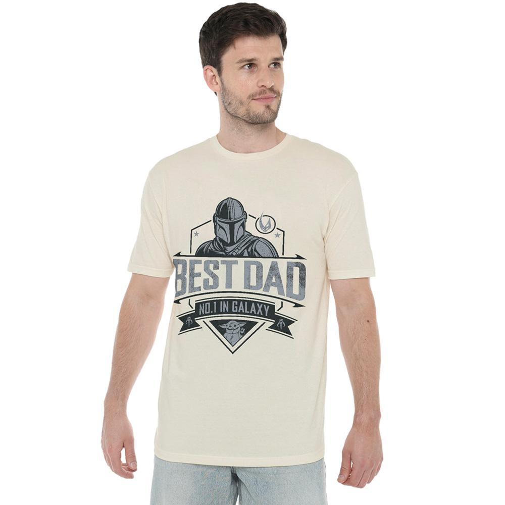 Natural - Lifestyle - Star Wars The Mandalorian Unisex Adult No.1 In Galaxy T-Shirt